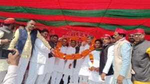 किसान-नौजवान-मजदूर सम्मेलन में सपा ने भाजपा सरकार पर बोला हमला